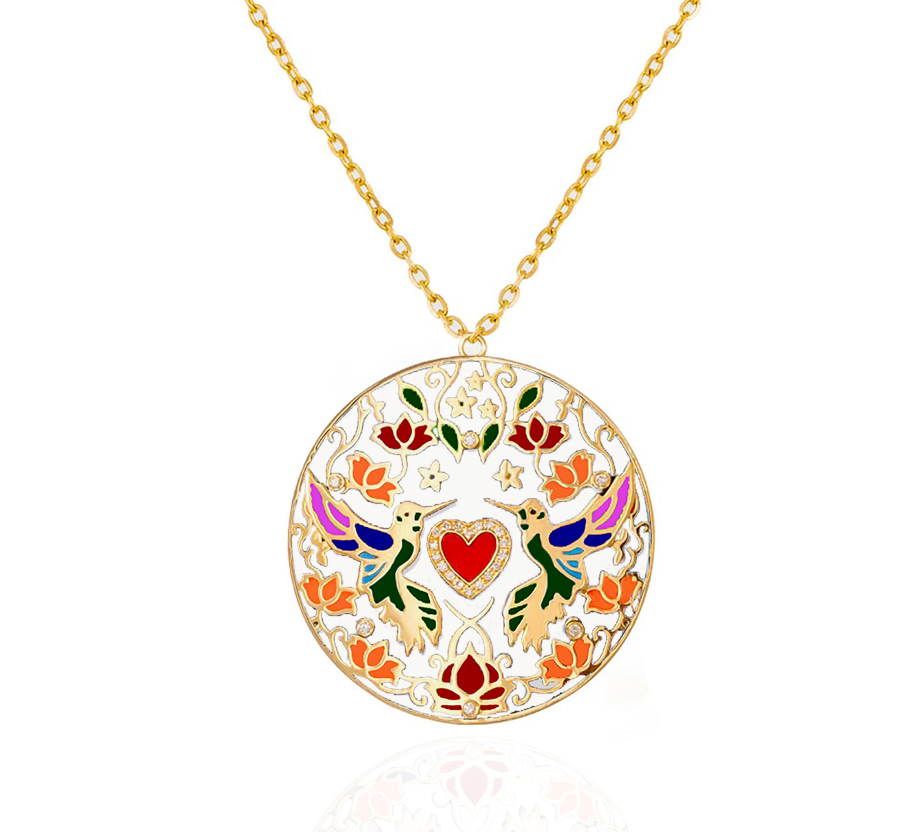 The Love Birds Pendant Necklace Pendant Necklace Latelier Nawbar
