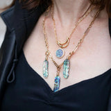 Crescent Moon Charm Holder Charm Maura Green