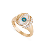 Written in the Stars Evil Eye Pinky Ring Ring Falamank