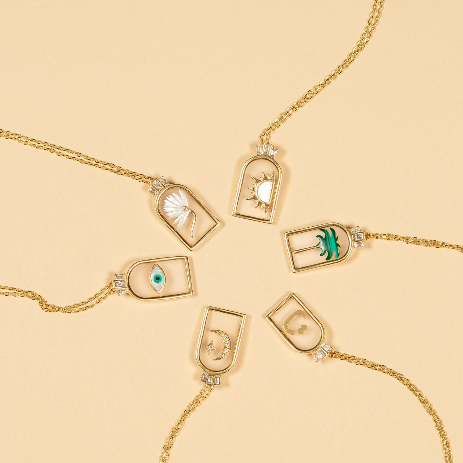 Hilal Pendant Necklace Charm Necklace Latelier Nawbar