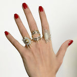 Diamond Soleil Ring Statement Ring Falamank