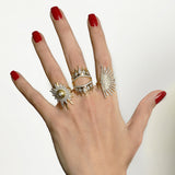 Diamond Soleil Ring Statement Ring Falamank
