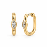 Marquise Diamond Huggie