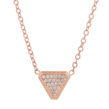 Benitoite Diamond Necklace Pendant Necklace Elisabeth Bell Jewelry Rose Gold