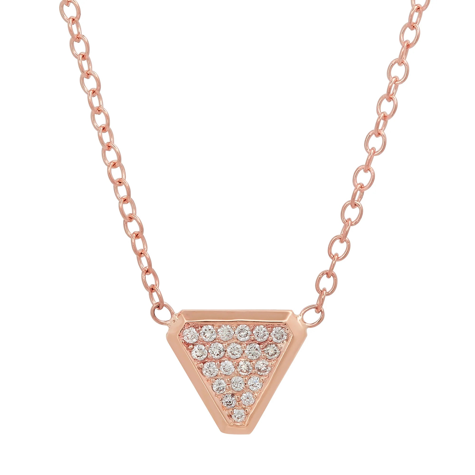 Benitoite Diamond Necklace Pendant Necklace Elisabeth Bell Jewelry Rose Gold