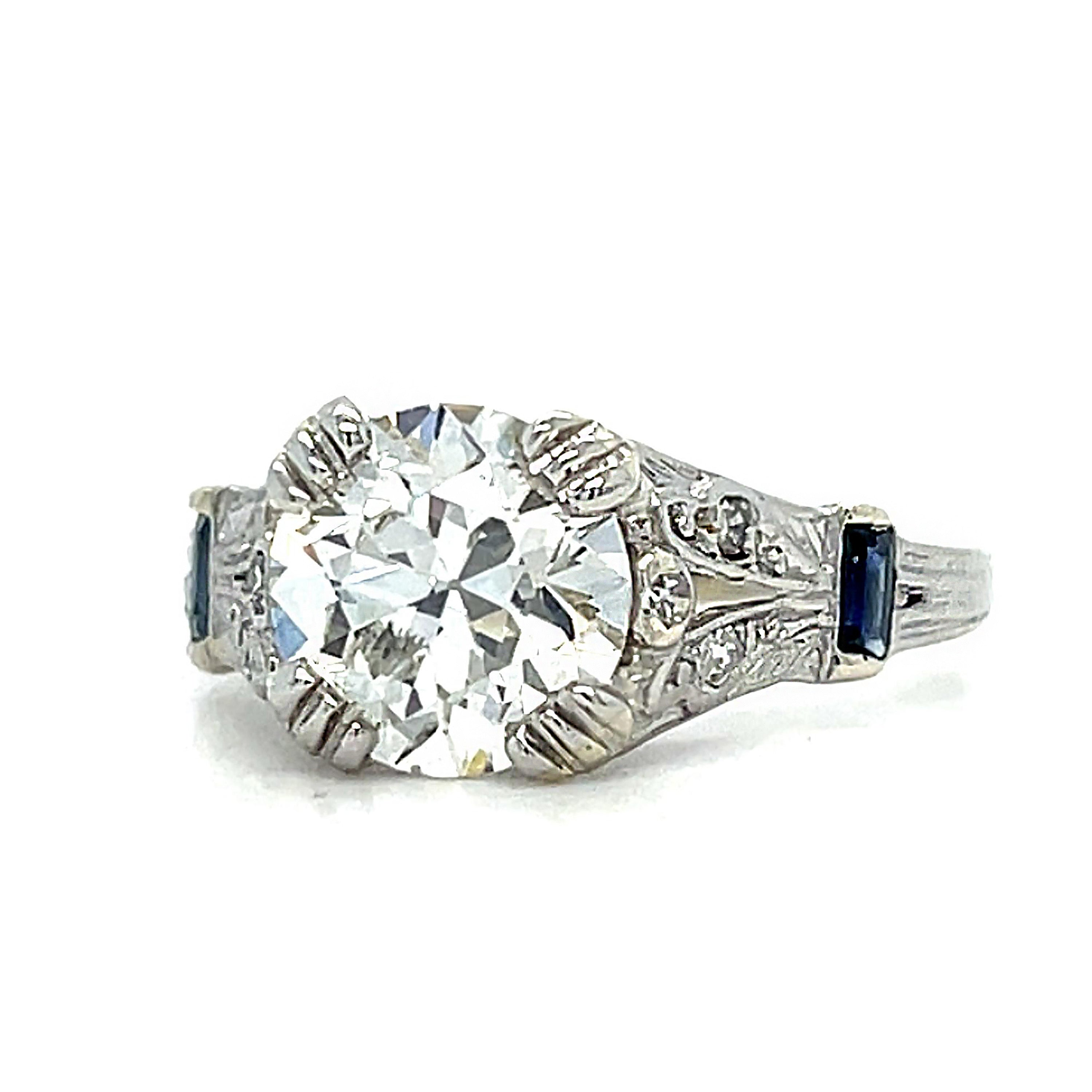 1920s Art Deco Diamond Ring Cocktail Ring Roseark Vintage