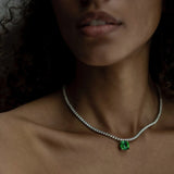 Diamond Taylor Necklace with Removable Tourmaline Pendant