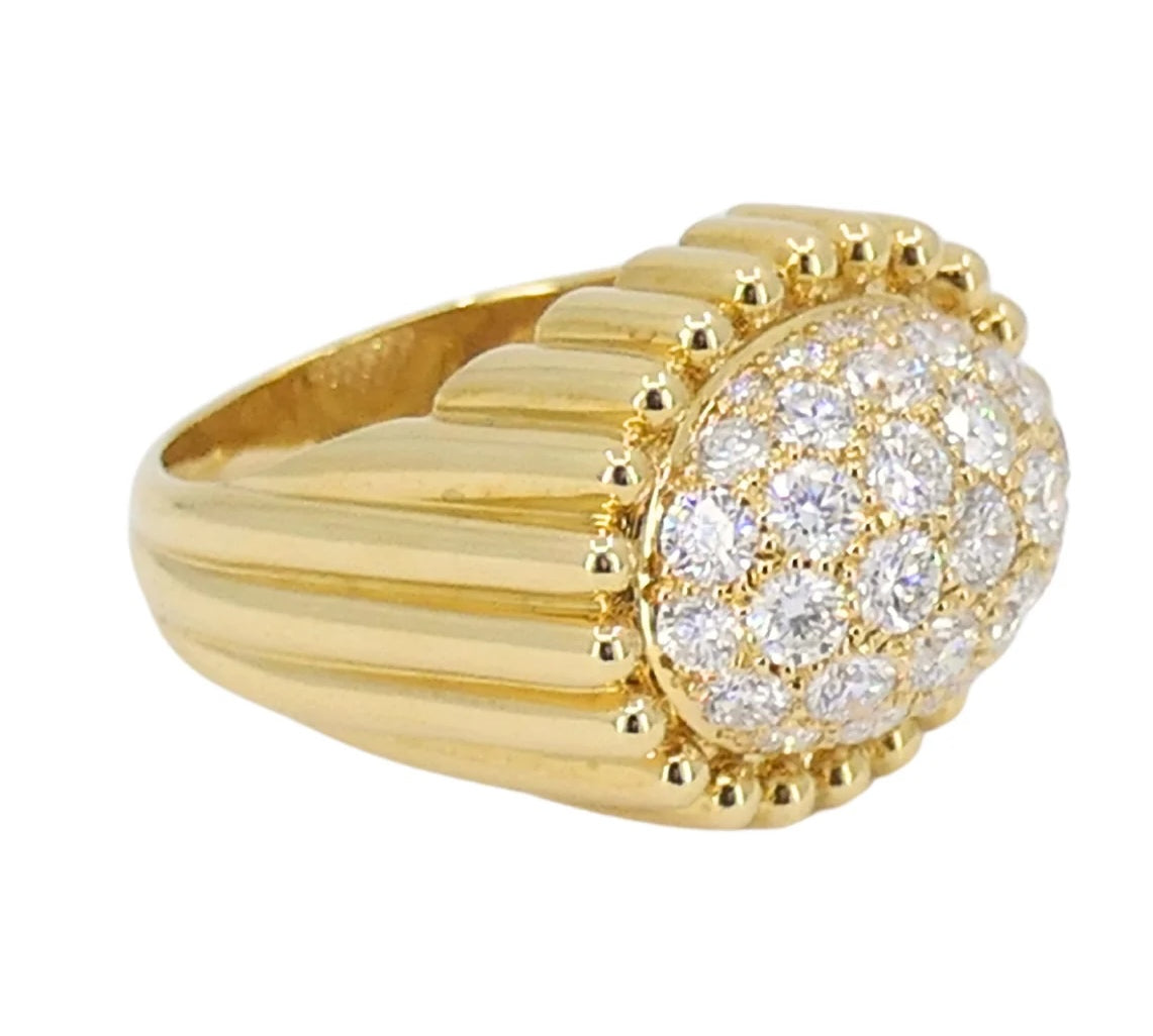 Vintage Mikimoto Diamond Cocktail Ring Statement Ring Roseark Vintage