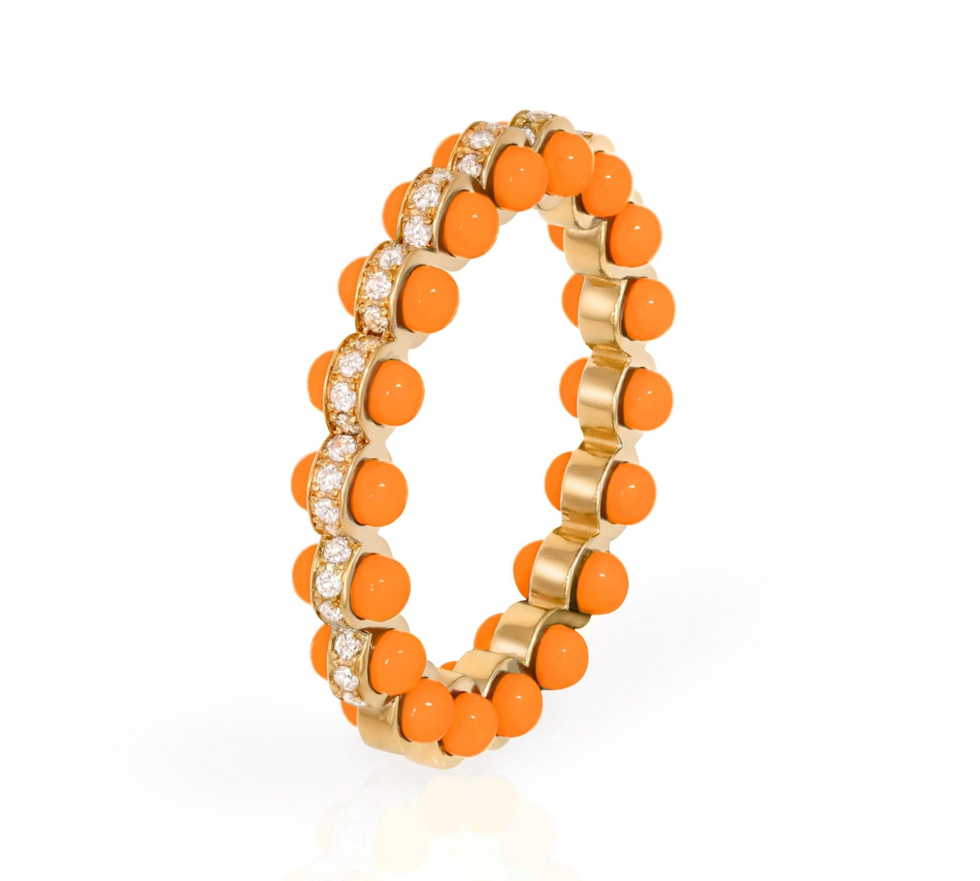Orange Rubidium Ring, Size One Band Ring Latelier Nawbar
