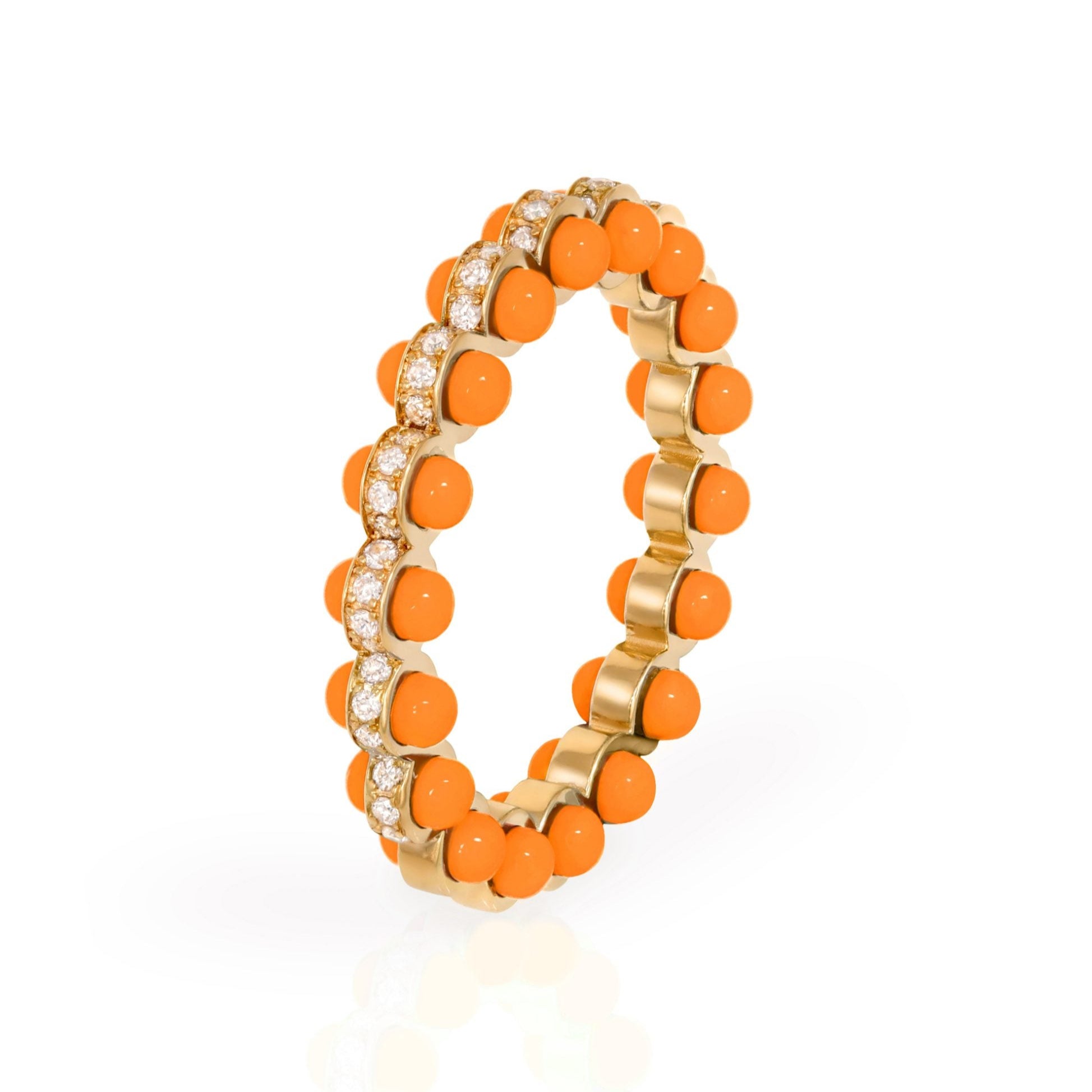 Orange Rubidium Ring, Size One Band Ring Latelier Nawbar