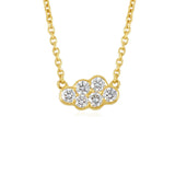 Mini Diamond Cloud Necklace Charm Necklace The Finest Stack