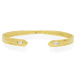 Stingray Diamond Baguette Cuff Cuff Bracelet Elisabeth Bell Jewelry Yellow Gold  