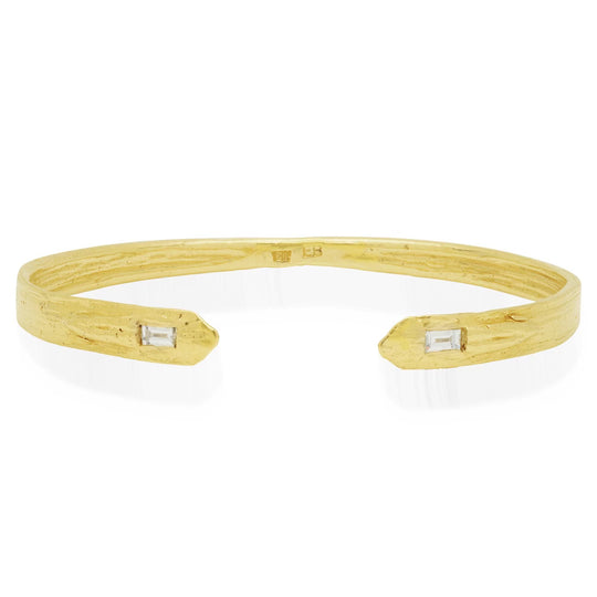 Stingray Diamond Baguette Cuff Cuff Bracelet Elisabeth Bell Jewelry Yellow Gold  