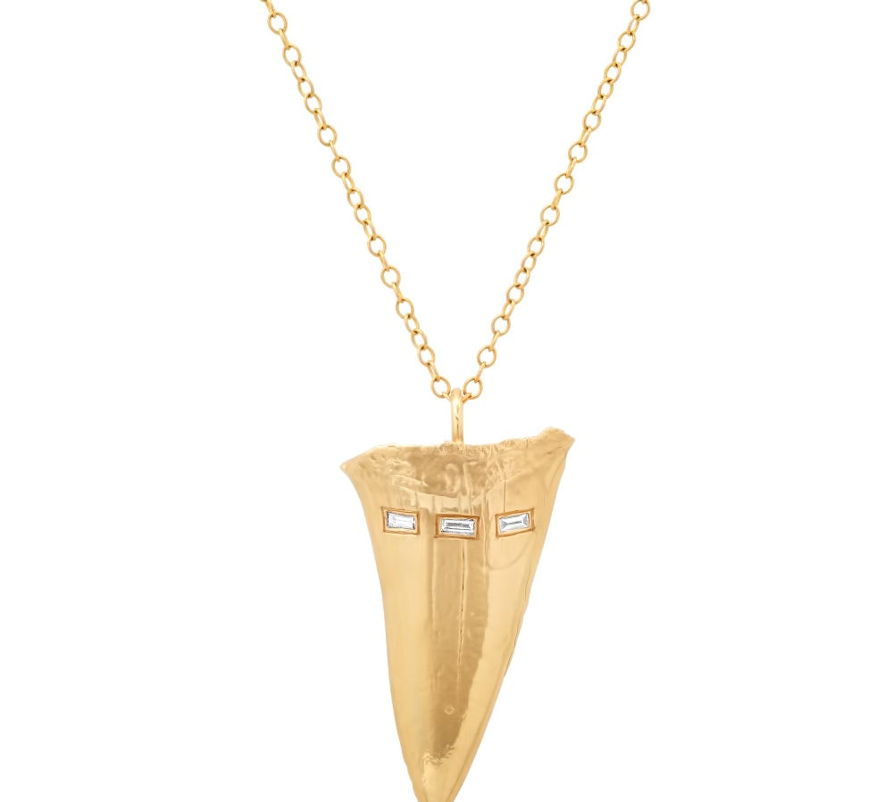 Large Mako Tooth Necklace Pendant Necklace Elisabeth Bell Jewelry