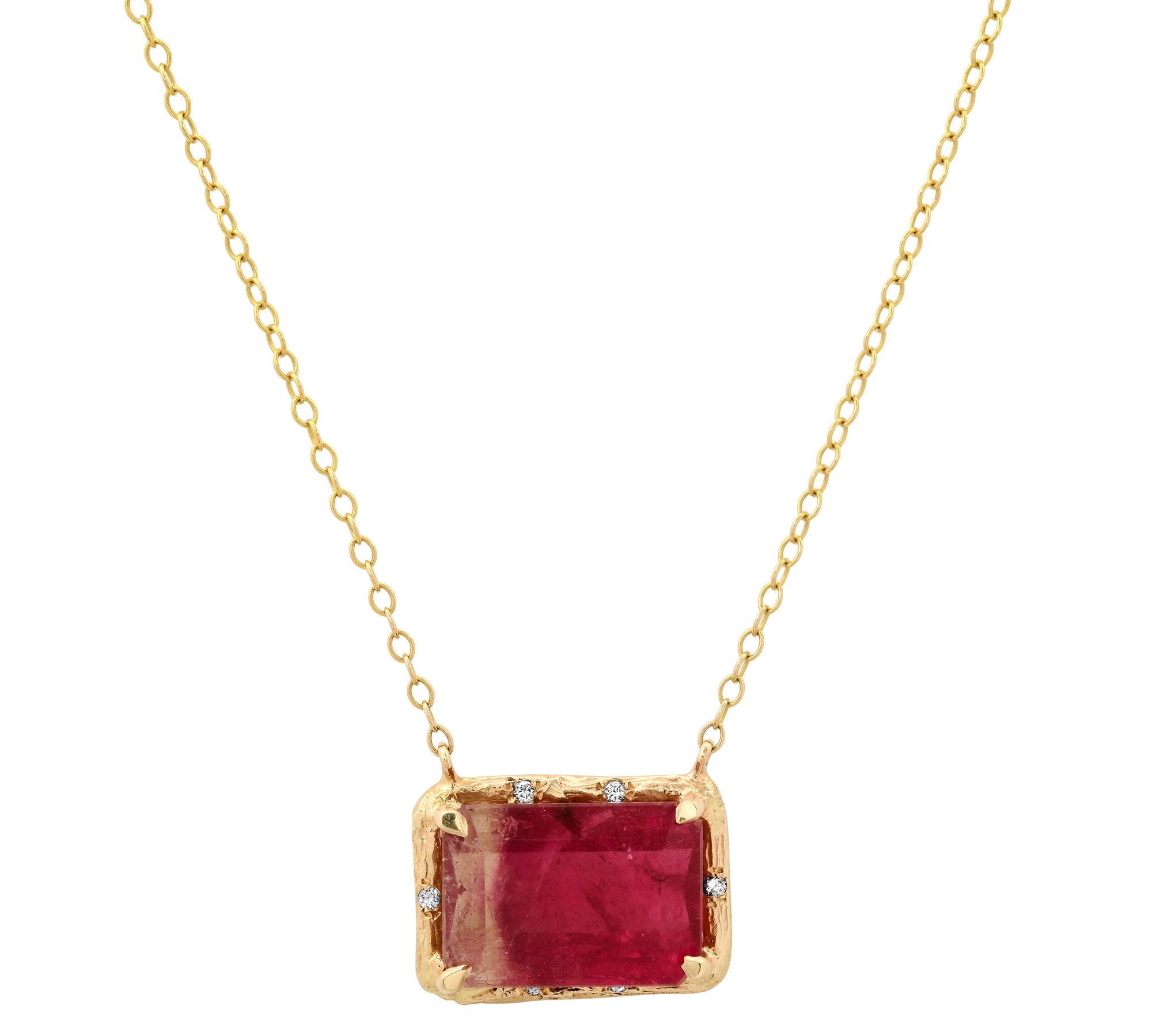 Willow Pink Tourmaline Necklace Pendant Necklace Elisabeth Bell Jewelry