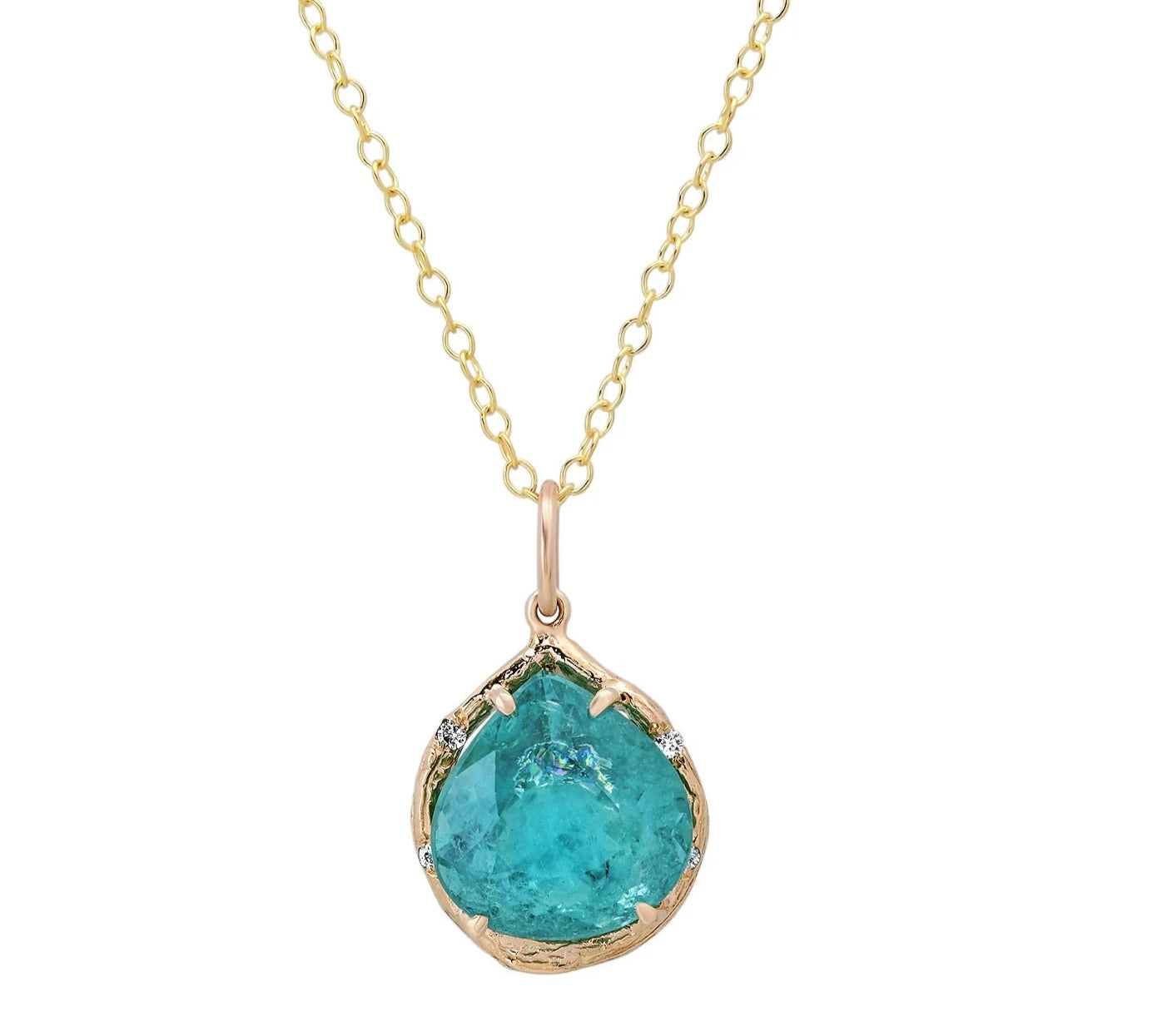 Aqua Tourmaline Necklace Pendant Necklace Elisabeth Bell Jewelry