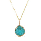 Aqua Tourmaline Necklace Pendant Necklace Elisabeth Bell Jewelry