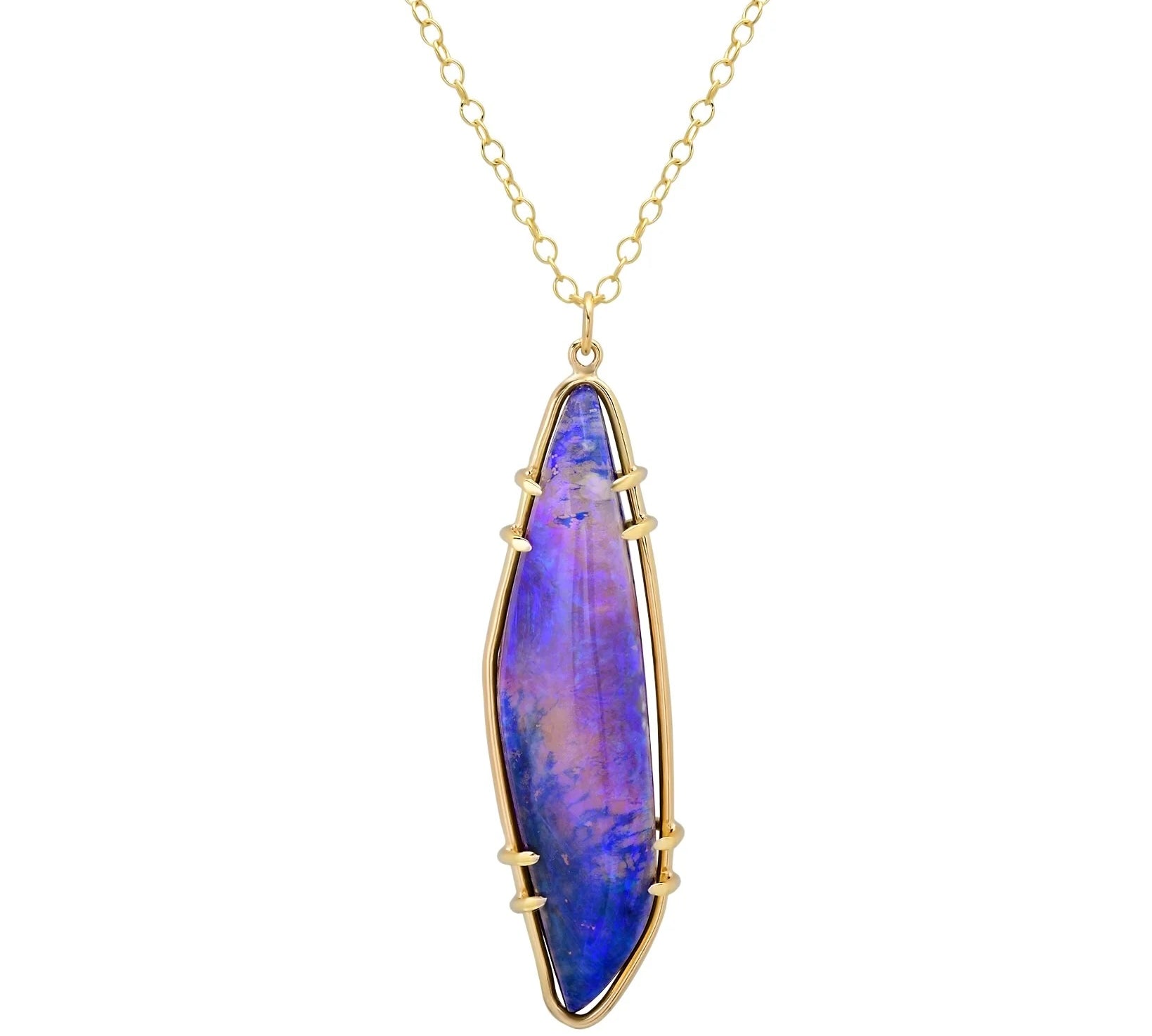 Lunar Opal Necklace Pendant Necklace Elisabeth Bell Jewelry