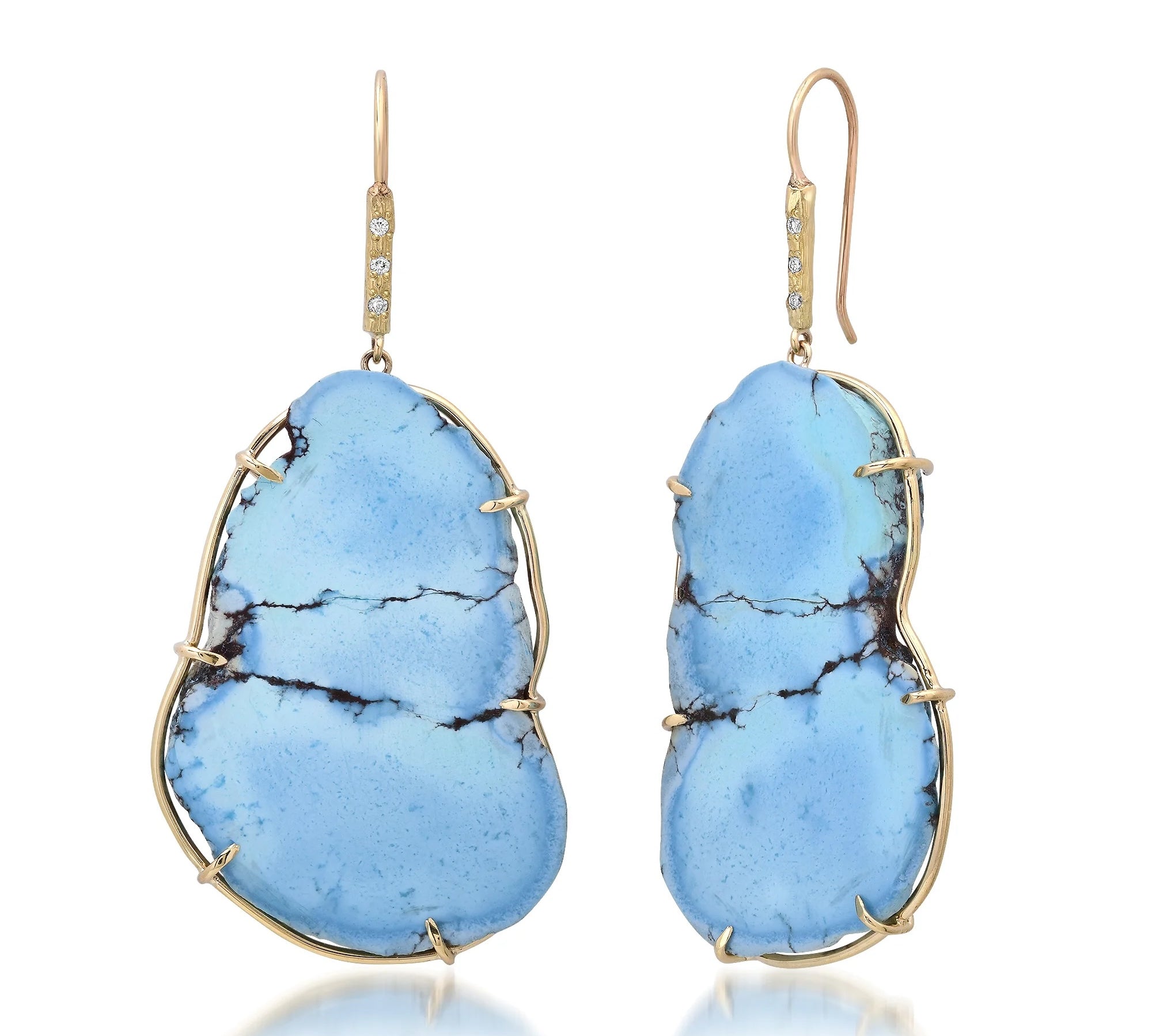 Lavender Turquoise Earrings Statement Earrings Elisabeth Bell Jewelry