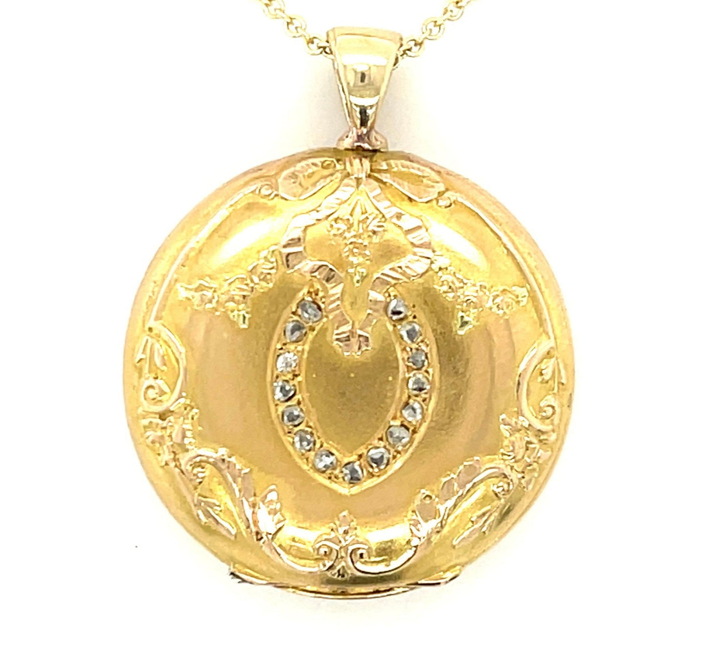 Estate Rose-cut Victorian Pendant Necklace Pendant Necklace Roseark Vintage