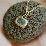 Cora Pendant Necklace with Sapphire Charm Necklace Mari Beltran