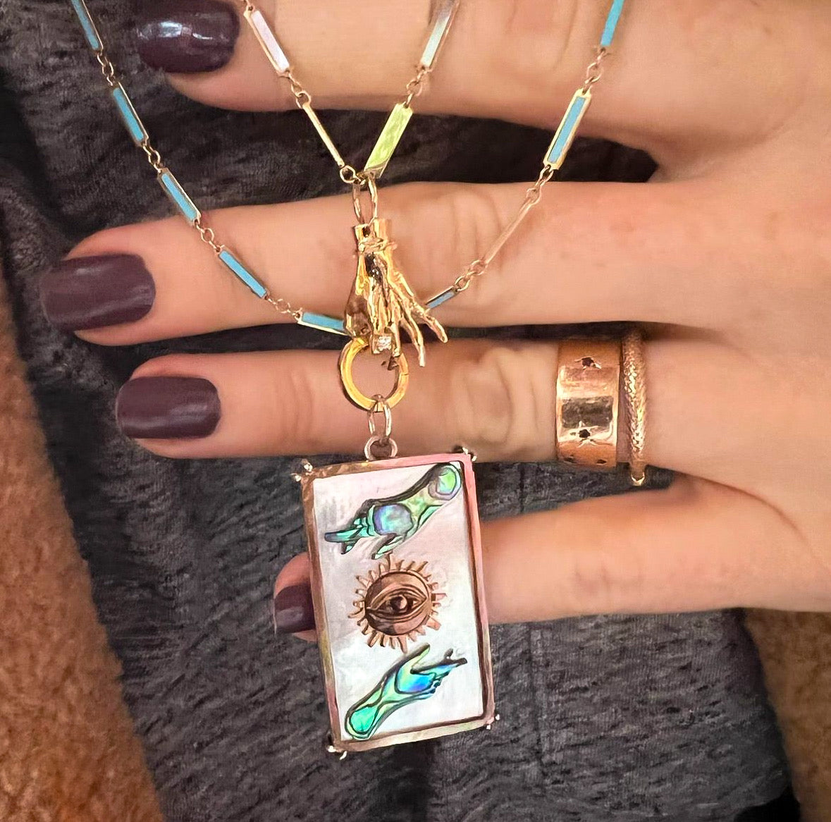 Sun Tarot Card Charm Charm Maura Green