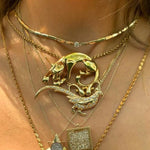 Sleeping Panther Pendant Pendant Roseark Vintage