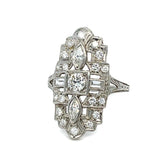 1920s Art Deco Diamond Ring Statement Ring Roseark Vintage
