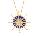Spinning Star Lapis Pendant Necklace Pendant Necklace Falamank
