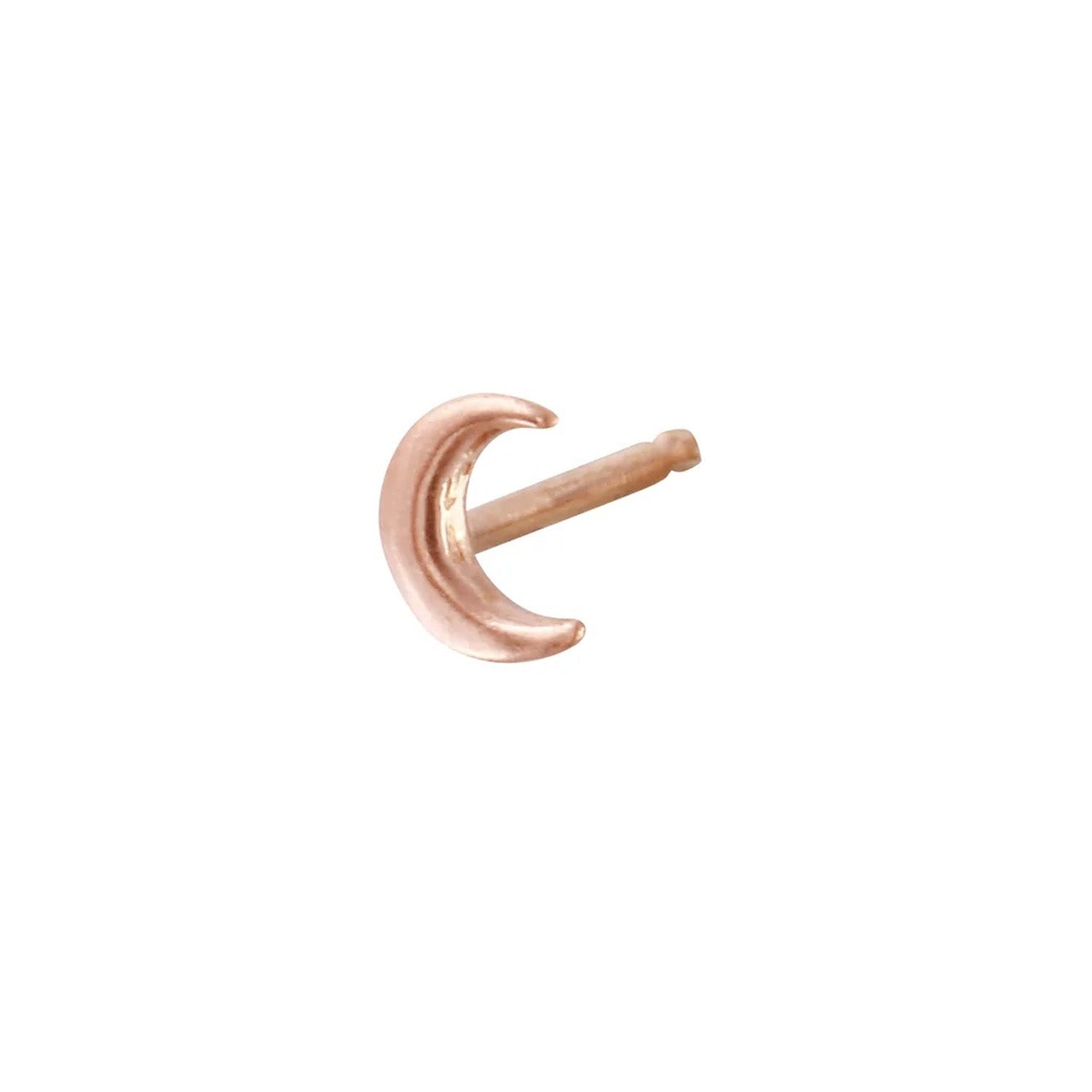 Dainty Moon Stud Stud Earrings Jaine K Designs Single Rose gold