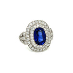 GIA Sri Lanka Sapphire Handmade Ring Statement Ring Roseark Vintage