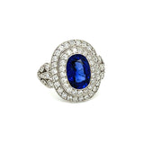 GIA Sri Lanka Sapphire Handmade Ring Statement Ring Roseark Vintage
