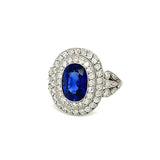GIA Sri Lanka Sapphire Handmade Ring Statement Ring Roseark Vintage