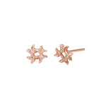 Diamond Hashtag Stud Stud Earrings Jaine K Designs Pair Rose Gold