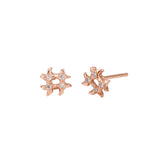 Diamond Hashtag Stud Stud Earrings Jaine K Designs Pair Rose Gold
