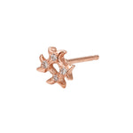Diamond Hashtag Stud Stud Earrings Jaine K Designs Single Rose Gold