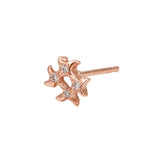 Diamond Hashtag Stud Stud Earrings Jaine K Designs Single Rose Gold