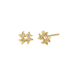 Diamond Hashtag Stud Stud Earrings Jaine K Designs Pair Yellow Gold