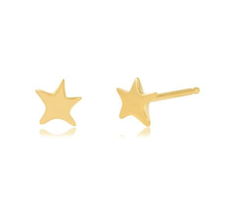 Dancing Star Stud Stud Earrings Jaine K Designs Pair Yellow Gold