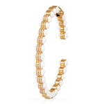 Hydrogen White Enamel Diamond Bangle, Size Two Bangle Latelier Nawbar   