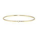 Diamond Solitaire with Pave Bangle Bangle Jaine K Designs Yellow Gold