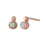 Opal Dot Stud Stud Earrings Jaine K Designs Pair