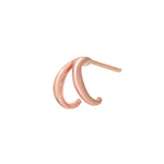 Mini Double Half Hoop Earring Hoop Earrings Jaine K Designs Single Rose gold