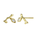 Curved Twig Marquise Diamond Earring Stud Earrings Jaine K Designs Pair