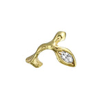 Curved Twig Marquise Diamond Earring Stud Earrings Jaine K Designs Single