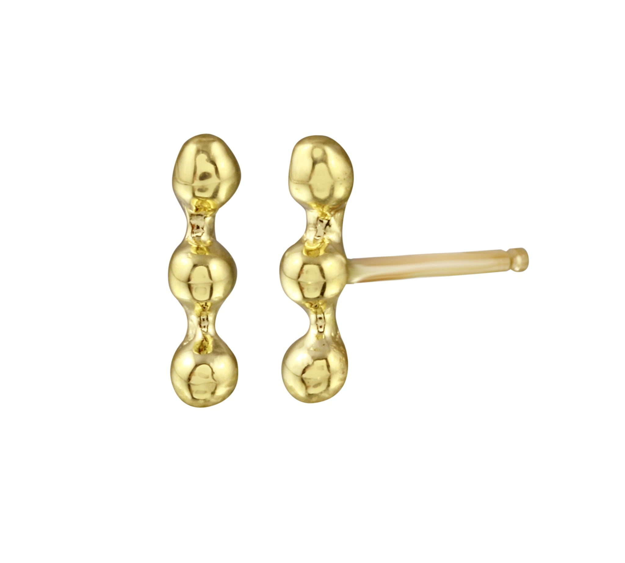 Triple-Dot Line Stud Stud Earrings Jaine K Designs Pair