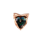 Topaz Heart Cat Stud Earring Stud Earrings Jaine K Designs Rainbow Topaz Single