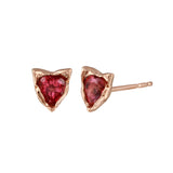 Topaz Heart Cat Stud Earring Stud Earrings Jaine K Designs Pink Topaz Pair