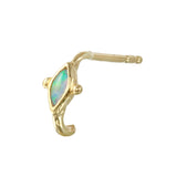 Marquise Half-Hoop Stone Stud Stud Earrings Jaine K Designs Opal Single