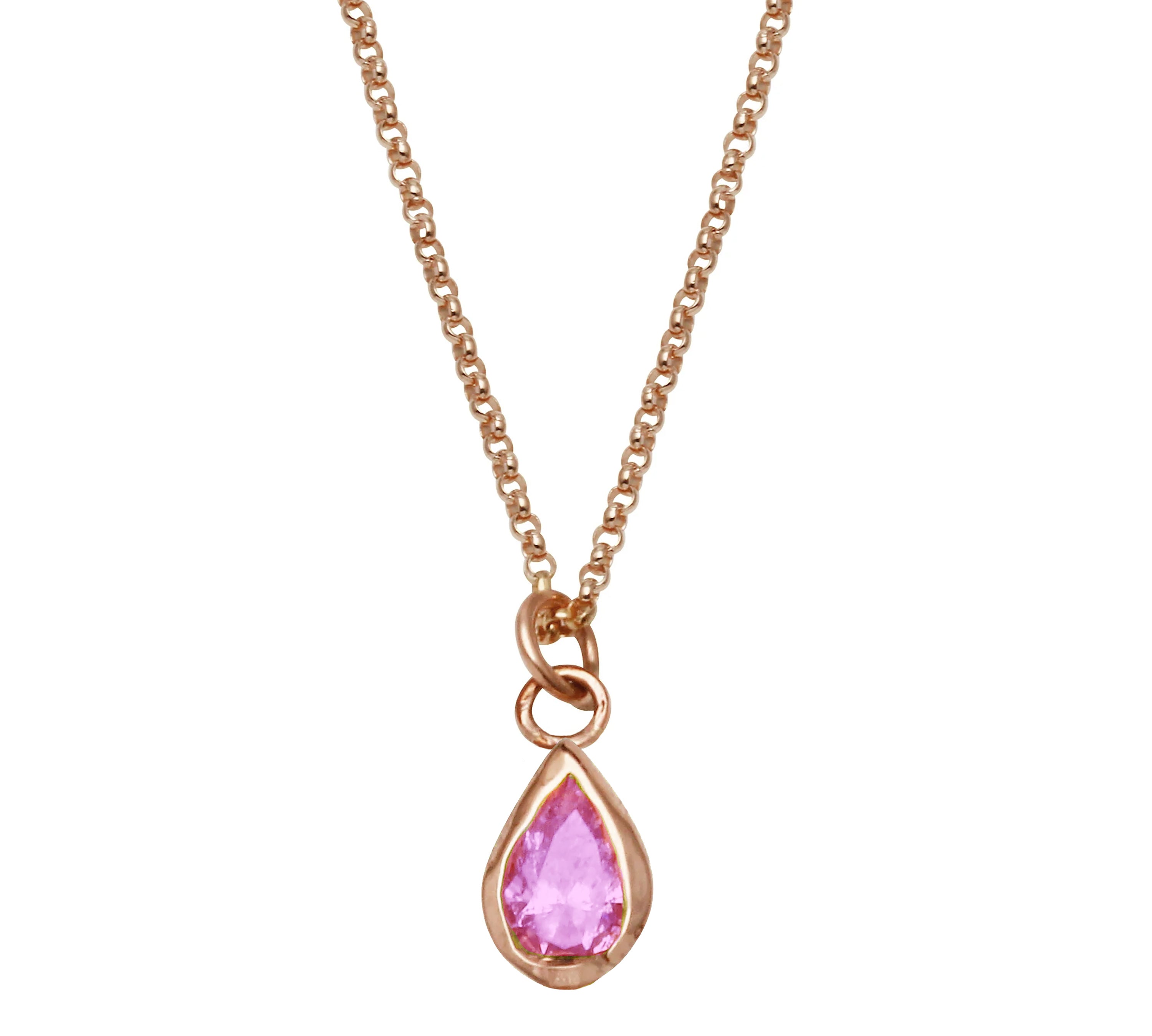 Tear Drop Necklace Pendant Necklace Jaine K Designs Ruby / RGold